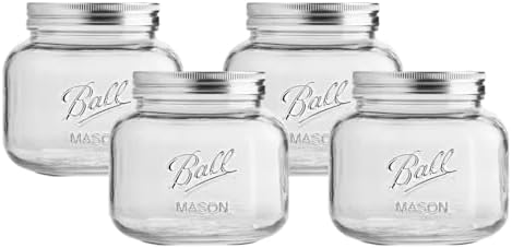 Ball Decorative Glass Mason Jar 64 OZ Pack of 4