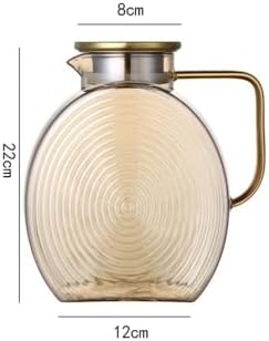 Cold Water Kettle 2500ml Glass Pitcher With Lid