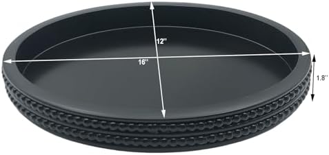 Carah Cossh Oval Wooden Serving Tray Black