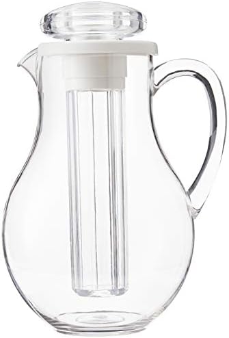 Winco Polycarbonate 2-Quart Water Pitcher with Ice Tube