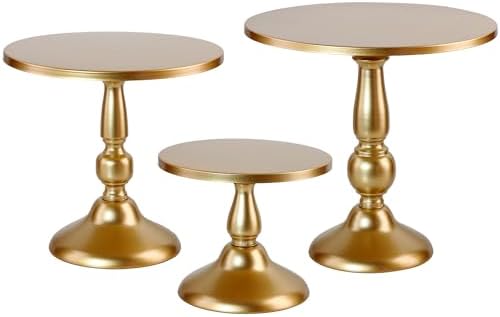 Set of 3 Gold Cake Stands for Party Display