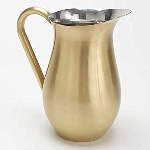 American Metalcraft BWPG84 Bell Pitcher With Ice Guard Gold 84 Ounces