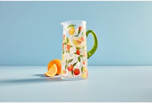 Mud Pie Fruit Glass Pitcher 80 oz