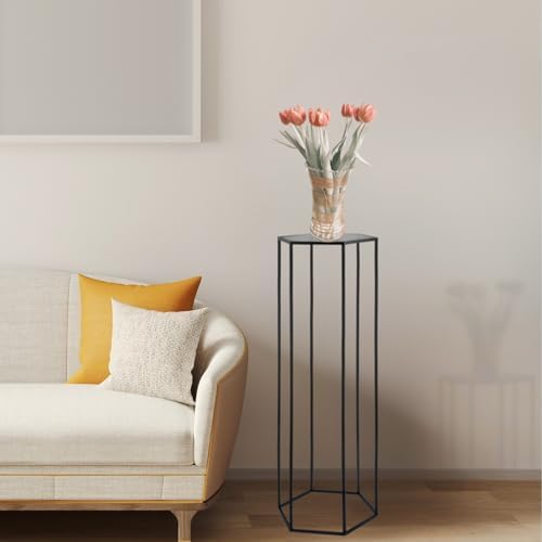 5PCS Hexagon Black Metal Cake Stand for Party Decorations