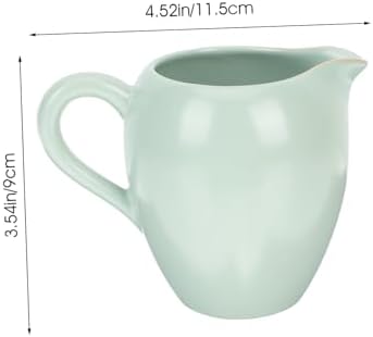 STOBAZA Ceramic Pitcher with Handle for Coffee and Syrup