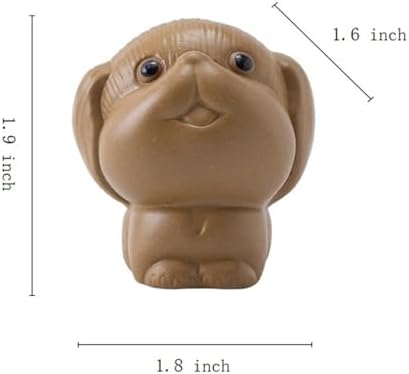 2Pcs Purple Sand Tea Pet Dog Kungfu Tea Set for Tea Lovers