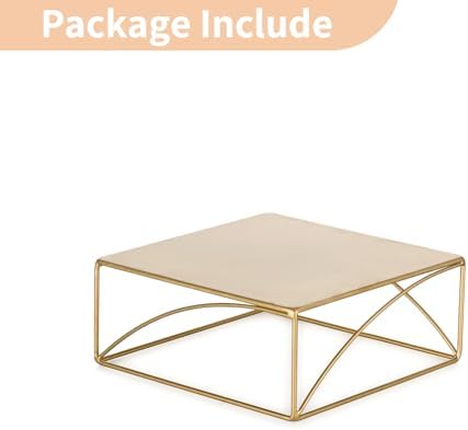 NUPTIO 10 Inch Metal Cake Stand Gold Display