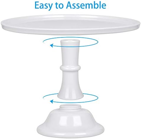 11 Inch White Melamine Cake Stand for Dessert Display