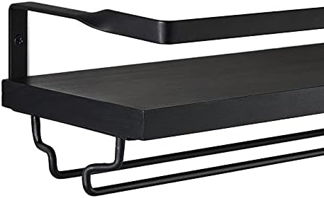Mkono Wall Mounted Wine Rack Set of 2 Black