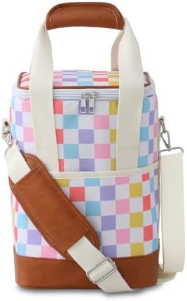 4 Bottle Wine Tote Bag - Leakproof Insulated Carrier with Adjustable Strap
