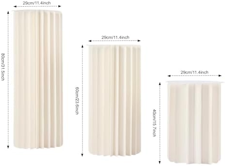 Foldable Cardboard Vase Display Stand 3 Pack Wedding Centerpieces