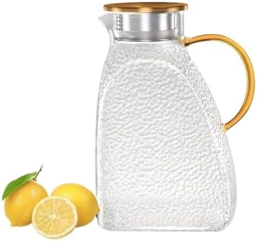 Cold Kettle 18L Glass Pitcher With Lid Spray Nozzle Handle Refrigerator Use