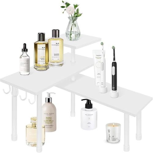 Homode 3 Tier Corner Shelf Organizer White