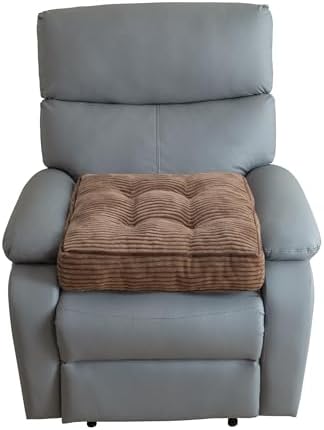 HIGOGOGO Tufted Corduroy Recliner Cushion 20x20x4