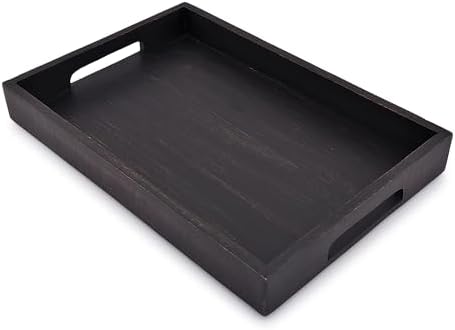 EDHAS Acacia Wood Serving Tray 15x10x16 Inch