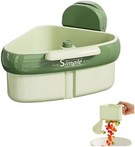 Atlodas Suction Cup Sink Corner Rack Green