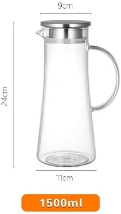 15 Liter Heat Resistant Glass Pitcher With Lid
