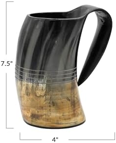 Creative Co-Op 45-Ounce Natural Horn Pitcher
