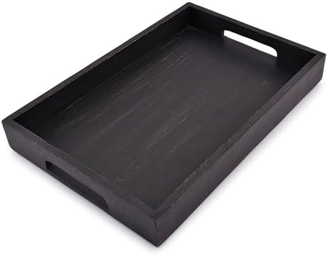 EDHAS Acacia Wood Serving Tray 15x10x16 Inch