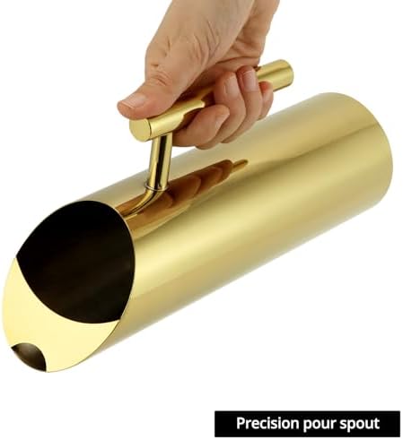 QWORK Gold-Copper Plated Stainless Steel Water Pitcher 53oz