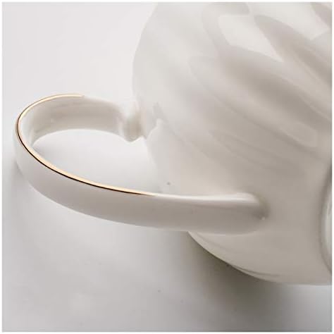 Elegant Cream Pitcher with Golden Edge Porcelain