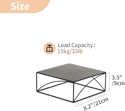 NUPTIO Metal Cake Stand Set Black Display Plate