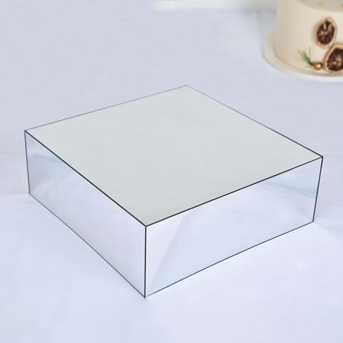 Efavormart 14x14 Silver Acrylic Cake Box Stand