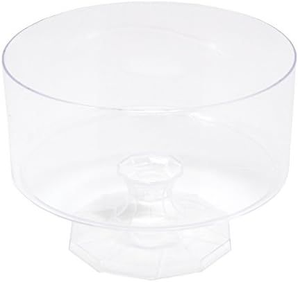 Homeford Mini Plastic Trifle Pedestal Bowl 4-14-Inch Clear