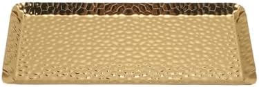 Stainless Steel Serving Tray with Hammered Design