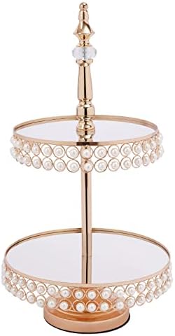 Tremenpow 9 Piece Gold Cake Stand Set for Display