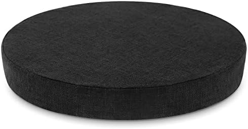 Tromlycs Round Chair Cushion 16 Inch Black