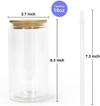 AGH 16OZ Snow Globe Glass Tumbler 8 Pack