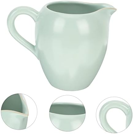 STOBAZA Ceramic Pitcher with Handle for Coffee and Syrup