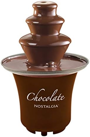 Nostalgia 3 Tier Electric Chocolate Fondue Fountain Machine - 8 Ounce Brown