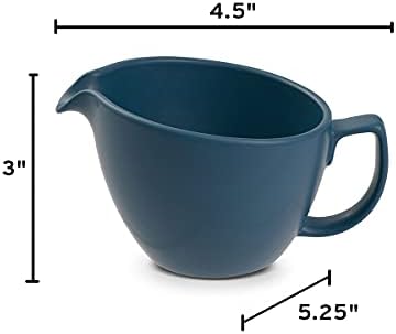 Nambe Aurora Blue Orbit Cream Pitcher