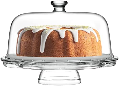 Royalty Art 6-in-1 Glass Cake Stand with Dome