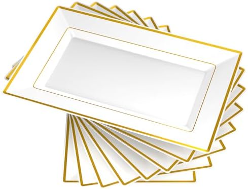 FOCUSLINE 8PCS Plastic Serving Trays Set