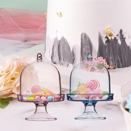 12 Pack Clear Cake Stand with Lid for Desserts