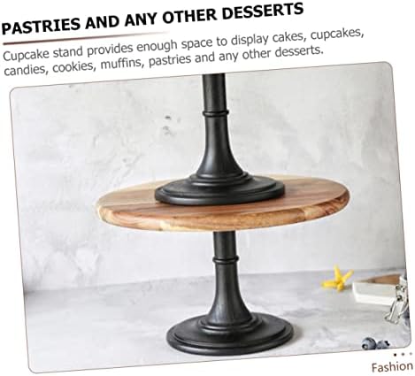 Wooden Cake Stand with Modern Design for Cupcakes and Desserts