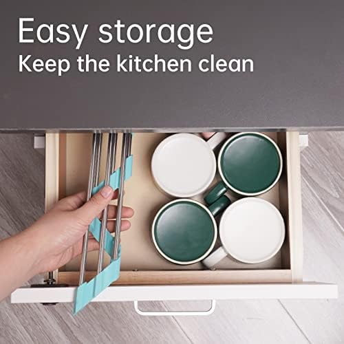 Tomorotec Green Triangle Roll-Up Dish Drying Rack for Sink