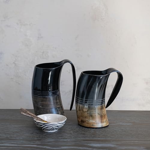Creative Co-Op 45-Ounce Natural Horn Pitcher