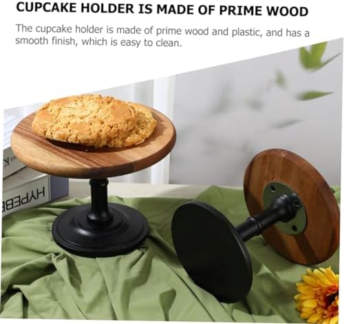Wooden Cake Stand with Modern Design for Cupcakes and Desserts