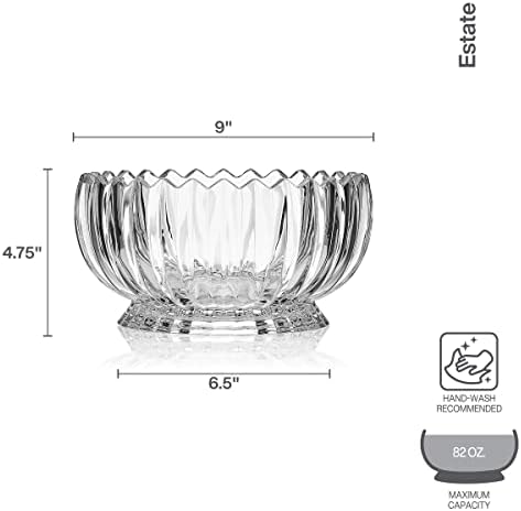 Mikasa Estate Crystal Footed Bowl 9 Inch