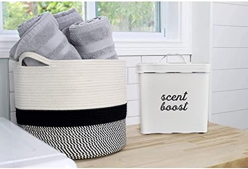 AuldHome Design Laundry Scent Booster Storage Container White