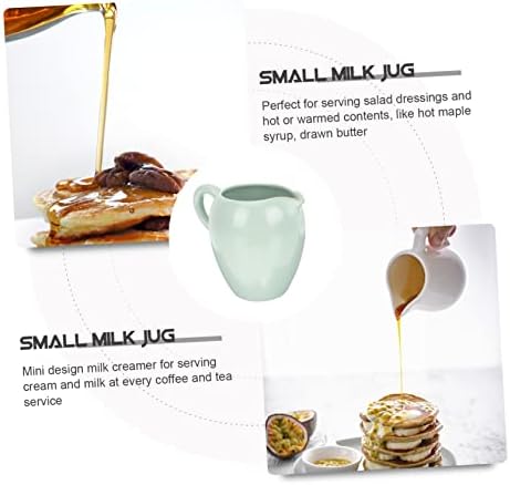 STOBAZA Ceramic Pitcher with Handle for Coffee and Syrup