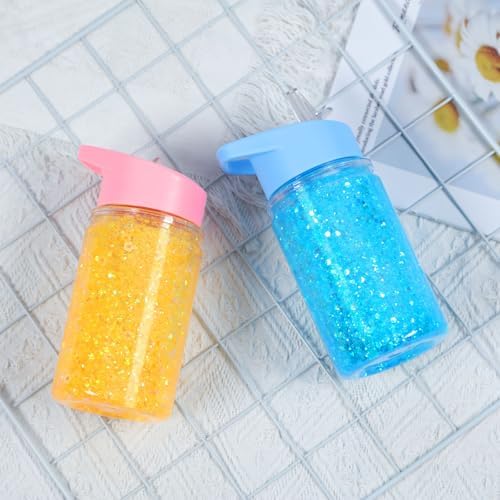 8 Pack 10 Oz Plastic Snow Globe Tumbler with Plug