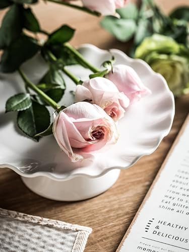 8 Inch Porcelain Cake Stand for Desserts and Tea Parties