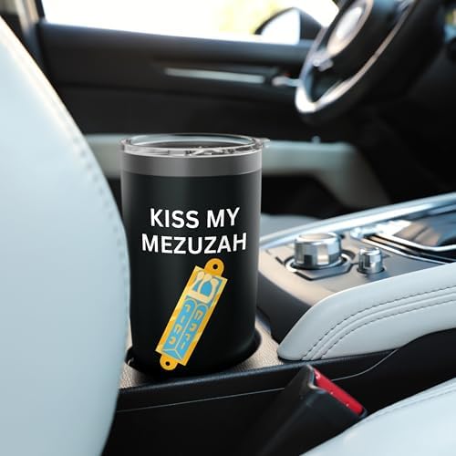 Kiss My Mezuzah Funny Jewish Saying Insulated Tumbler