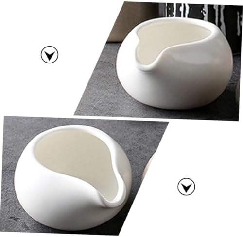 STOBAZA 2pcs Ceramic Milk Jars for Coffee Creamers and Syrup