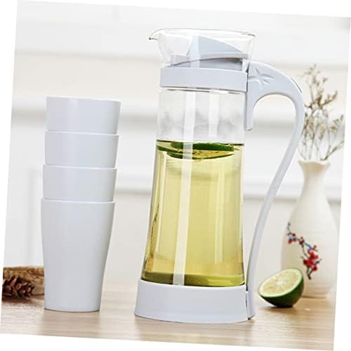 1200ml Glass Cold Water Jug with Lid Reusable Pitcher